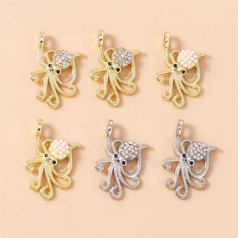 5 Stück niedliche, bunte Metallanhänger in Form von Krabben und Muscheln für die Schmuckherstellung, geeignet für Ohrringe, Halsketten, Armbänder und DIY-Bastelarbeiten. – Detail 9