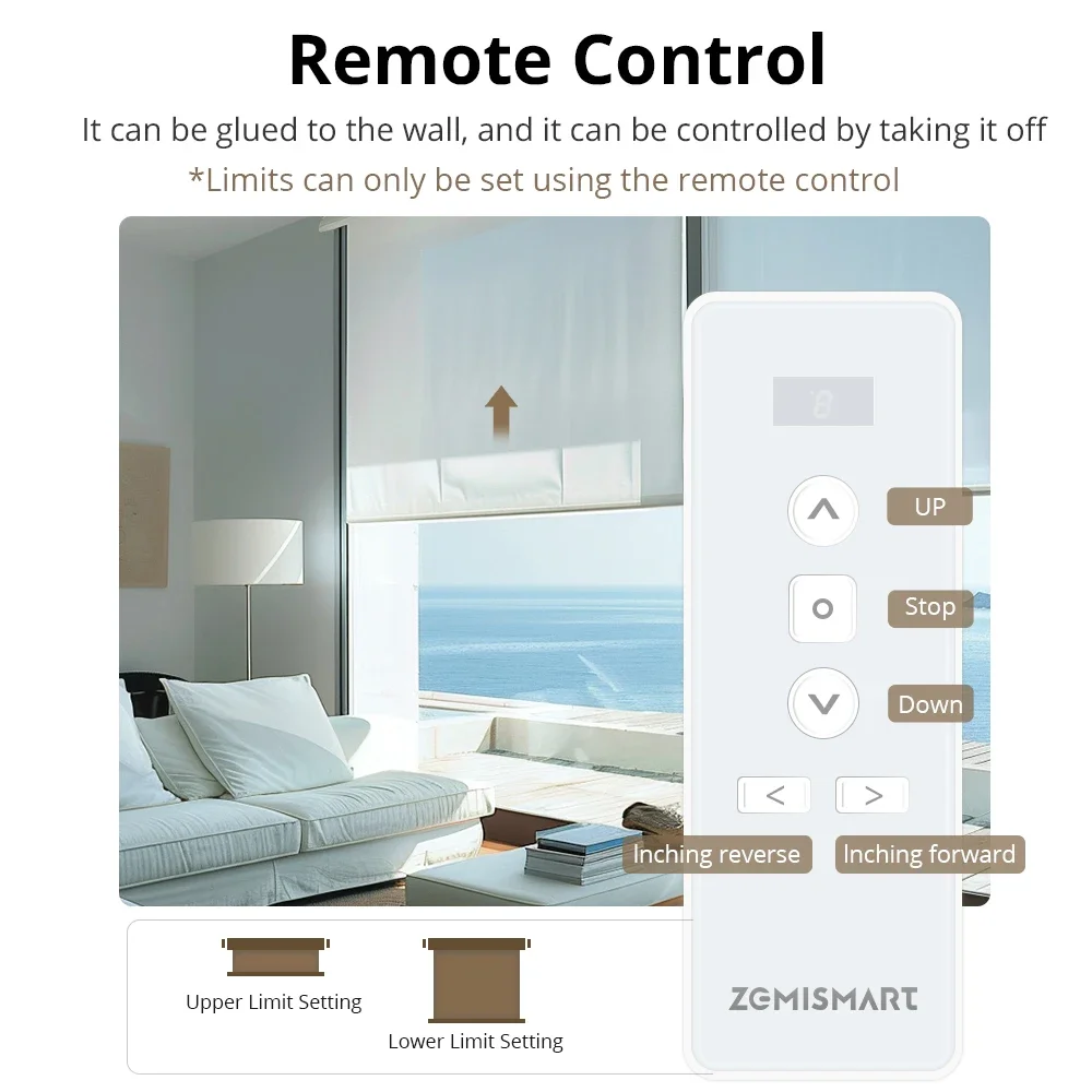 WiFi 2N Smart Roller Shade Blinds Motor for 37 38mm Tube Support Google Home Alexa Homekit App Control