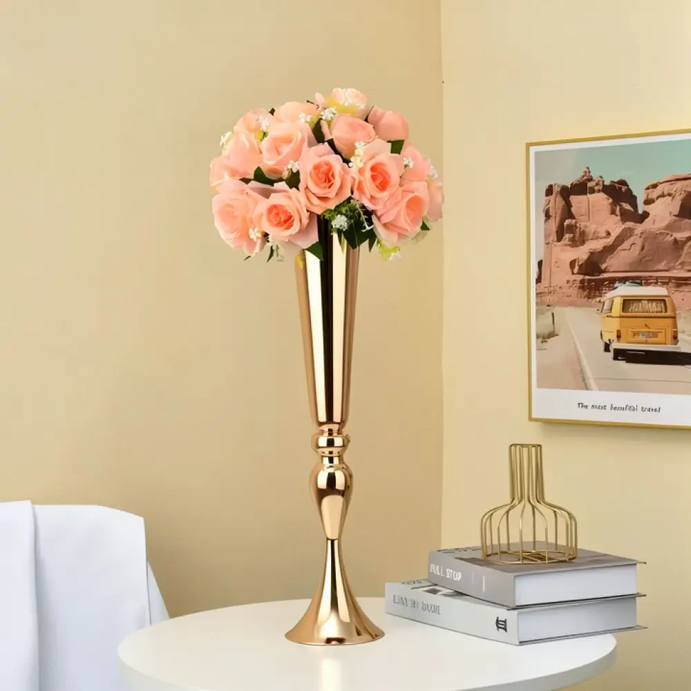 Elegant Metal Mermaid Vase European Design Wedding Table Centerpiece Decorative Flower Holder For De Rong Home Decor