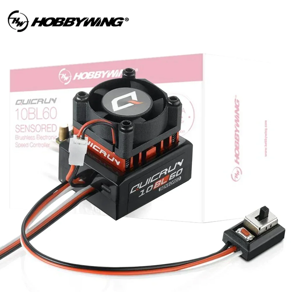 HOBBYWING QUICRUN 10BL60 60A Sensored Brushless ESC for 1/10 RC Touring Car Drift Racing Sakura D5 MST RMX YOKOMO