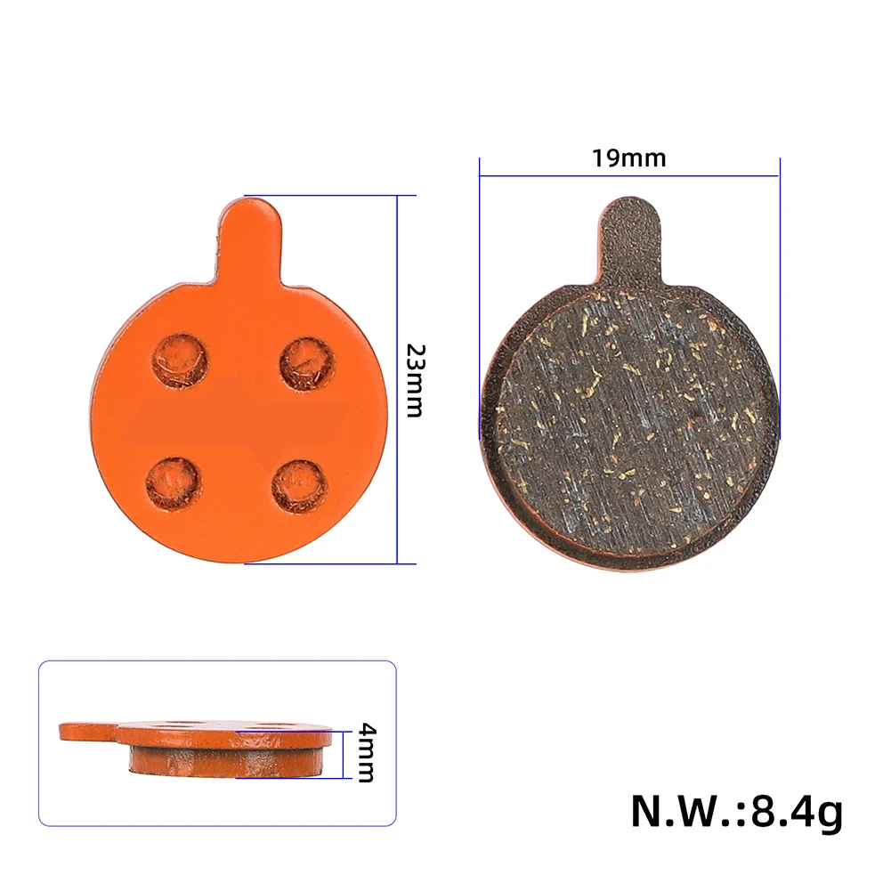 مجموعتان من وسادات الفرامل المعدنية المتعددة لشاومي برو سكوتر كهربائي الفرامل البرتقالية المعدنية الراتنج وسادات الاحتكاك ملحقات ركوب الدراجات #6