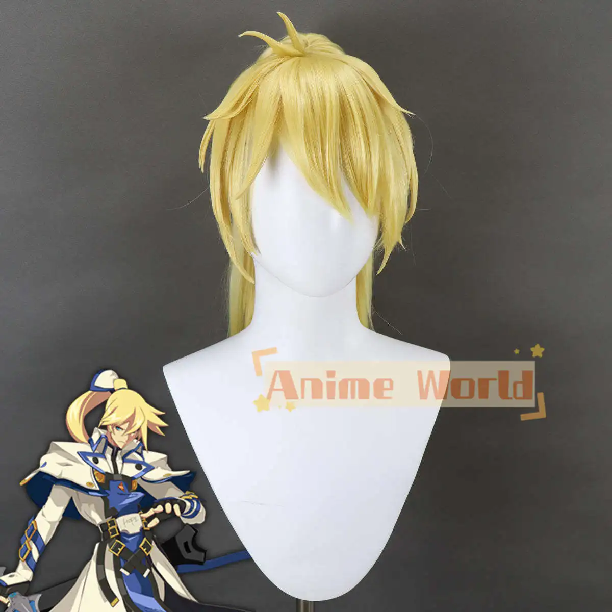 

Game Xrd Ky Kiske Golden Cosplay Wig Synthetic Hair Halloween Role Play Party Carnival Wig Cap