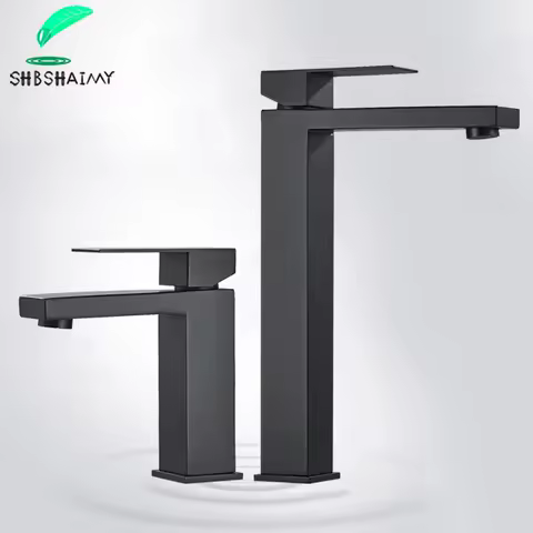 Modern Basin Faucet Bathroom Black Silver Faucet Deck Mounted Nickel Basin Sink Tap Mixer Hot Cold Water Brass Washbasin Faucet