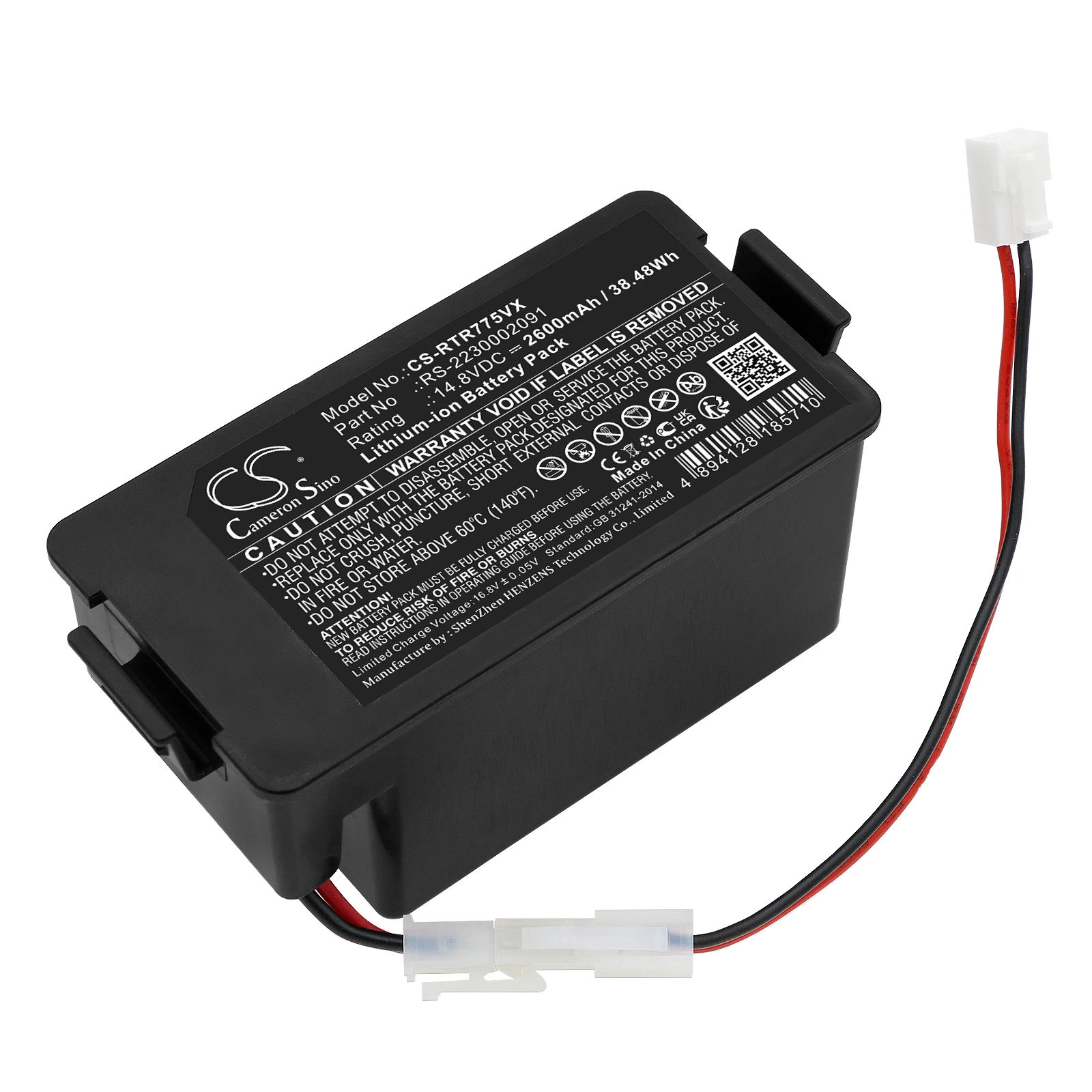

14.8V 2600mAh/3400mAh Battery RS-2230002091 for Rowenta RR7, Explorer 80, RR 7747 WH 4Q0, For Tefal RG 7765 WH, RG7765WH