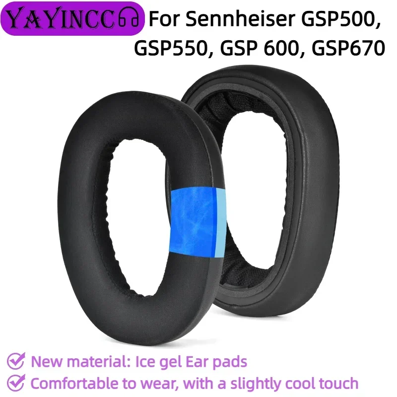 

Replacement Ice Gel ear pads For Sennheiser GSP500, GSP550, GSP600, GSP670 Repair and replace parts with a comfortable wearing.