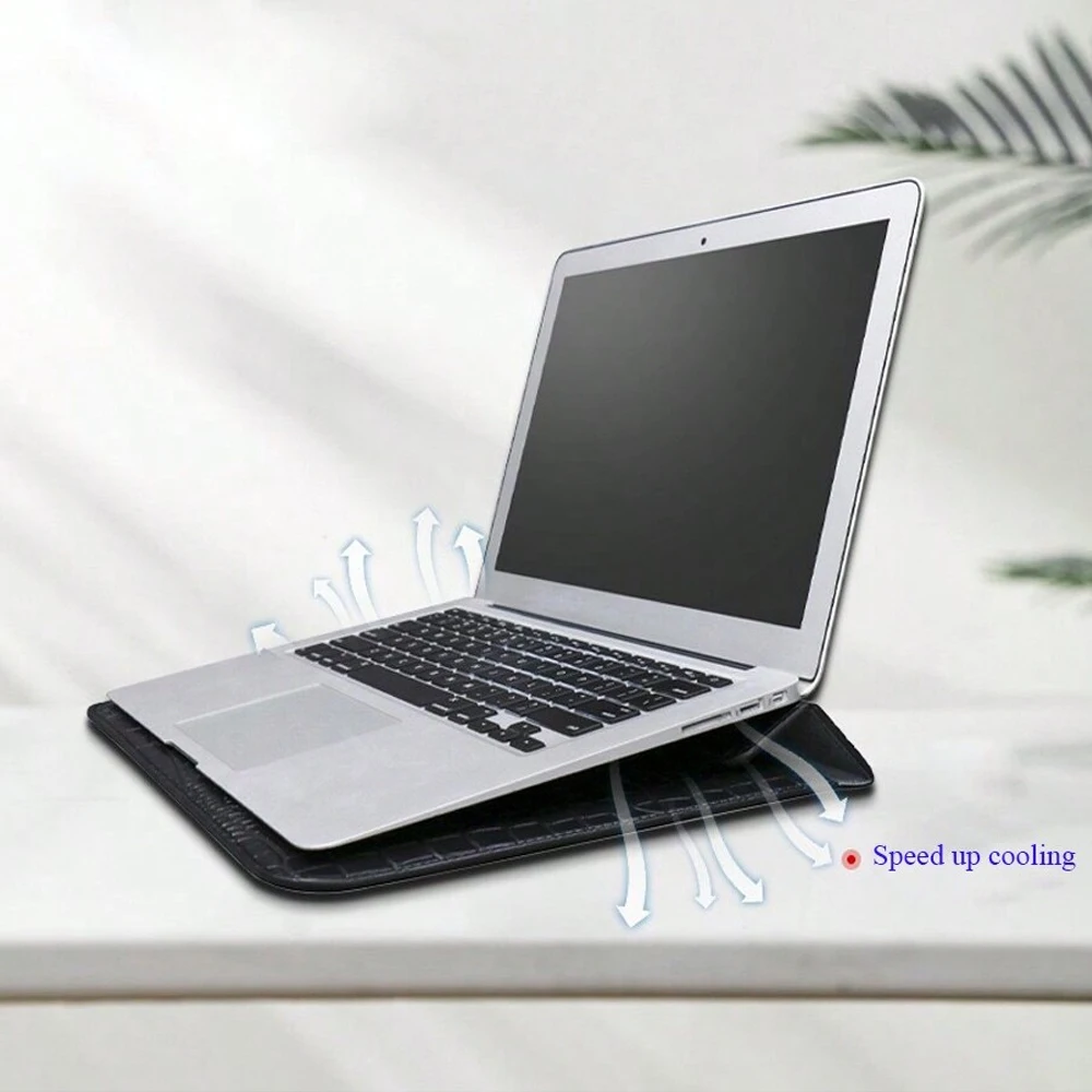 Customized Letter Crocodile PU Leather Men's Laptop Case Bag 13.3/15.4 Pro Laptop Stand Cover Case, Unisex