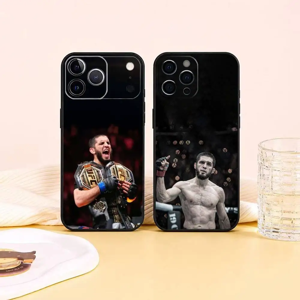 Fighter Islam Makhachev  Phone Case For iPhone 17,16,15,14,13,12,11 Plus,Pro Max,XS,Soft Silicone Black Cover