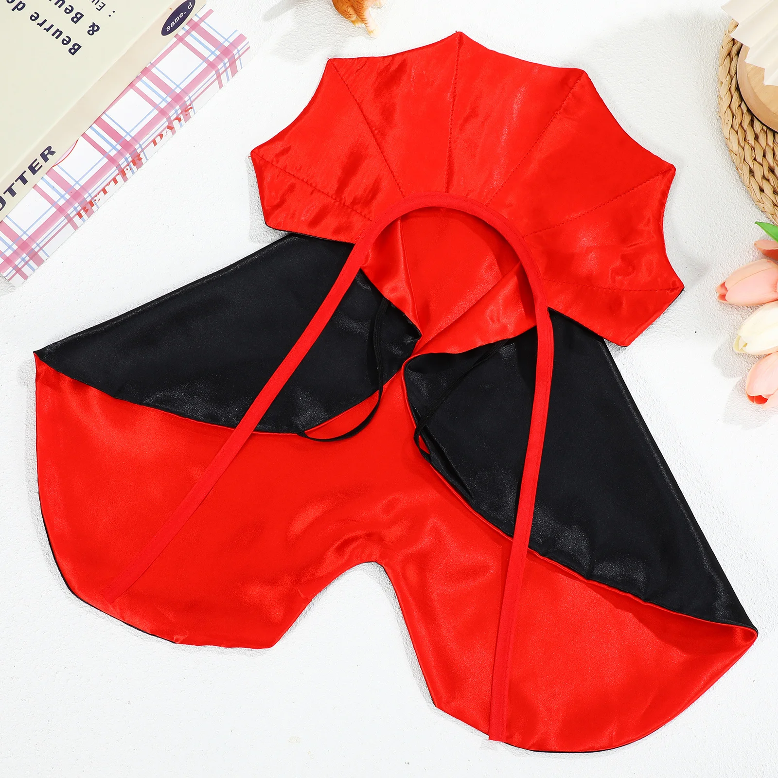 

Pet Cloak Halloween Costume Black Red Spooky Birthday Dress Dog Cat Small Medium Halloween Costume Funny Pet Costumes