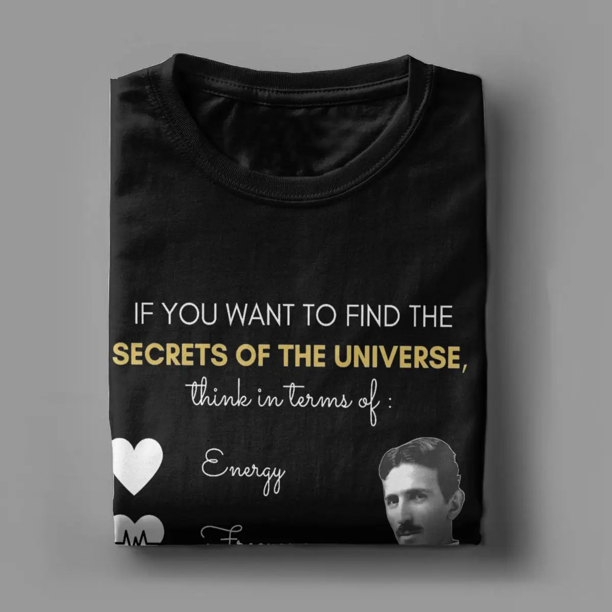 Nikolas Teslas Secrets Of The Universe Men T Shirts Vintage Tee Shirt Short Sleeve O Neck T-Shirts 100% Cotton Gift Idea Tops