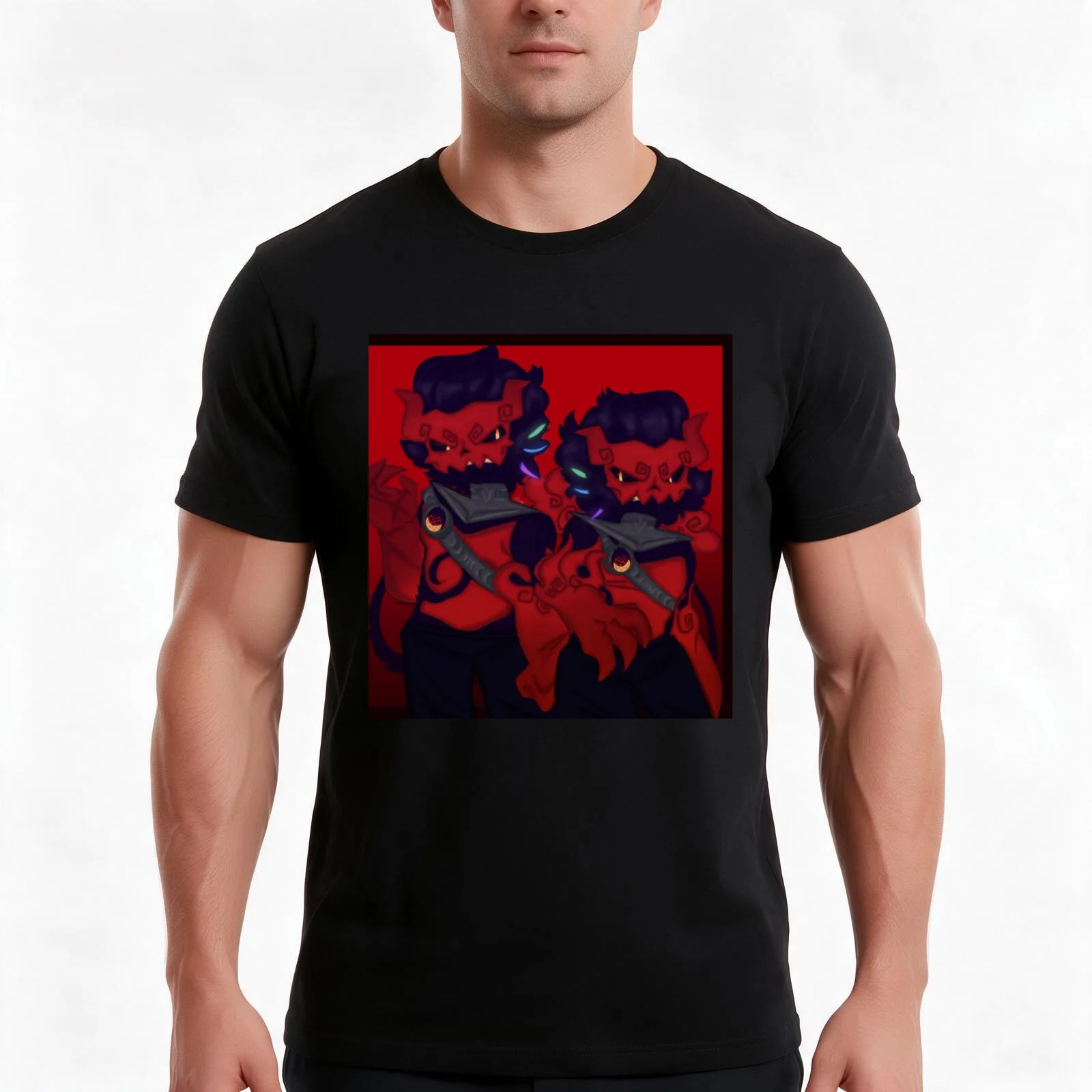 Red bone monkeys (monkie kid) T-Shirt, Summer Casual Cotton Tee, Oversized Streetwear Tops, Vintage Graphic Print, 100% Cotton