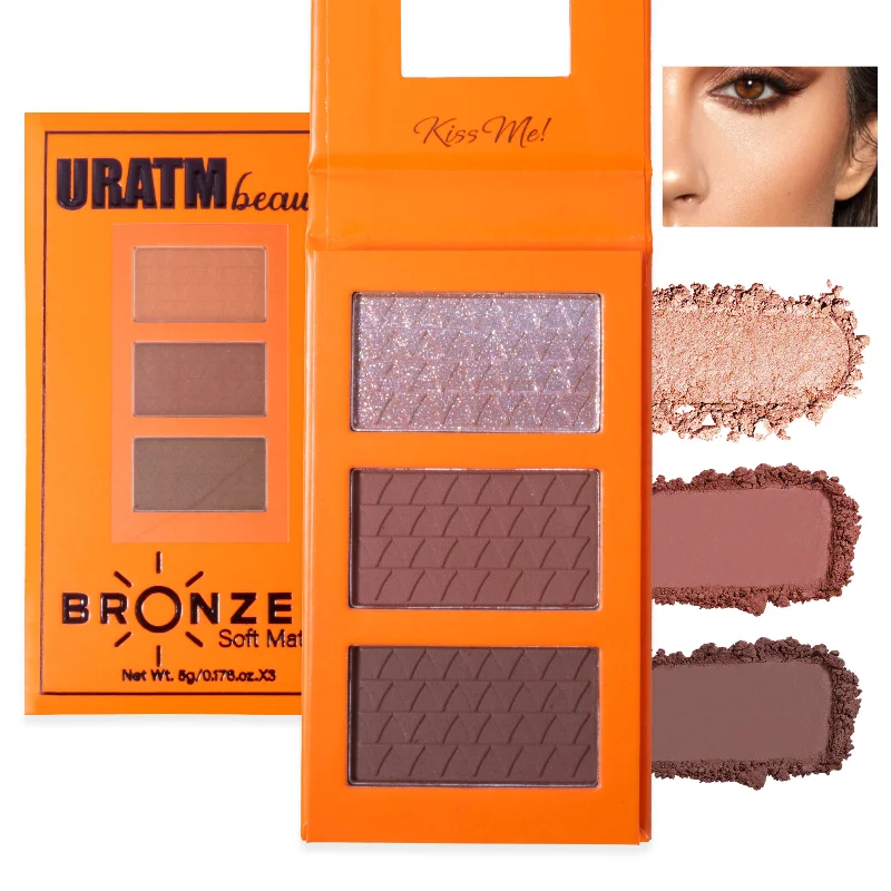 블러셔 3-color Facial Repair Palette with Matte Pearlescent Finish To Modify The Face and Create Highlighter Makeup Beauty Cosmetic