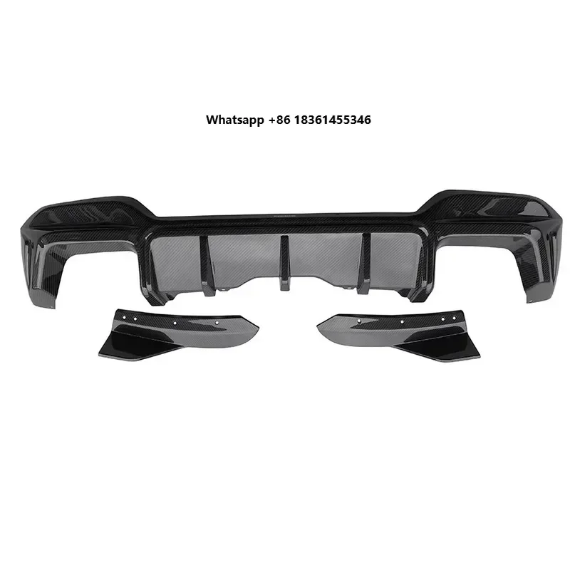 

For X3M F97 2022+ Carbon Fiber Back lip Rear Lip Diffuser Back Bumper Diffuser Spoiler Separator Back lip body kit