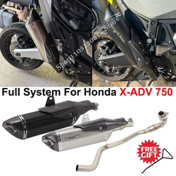 Full System For Honda X-ADV 750 X ADV750 2017 - 2026 Motorcycle Exhaust Muffler Escape Modified Tube Header Front Link Pipe 51MM
