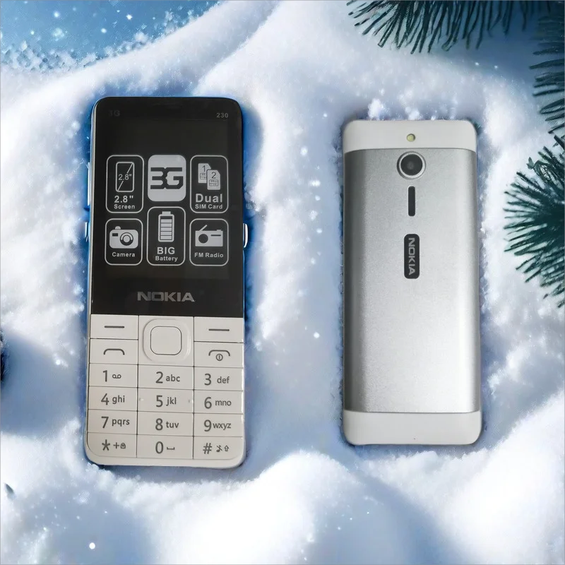 3G Dual-Mode Old Mobile Phone, Brand New, Original 230, Keypad, Student Network Function, Spare Phone, Free LifeWarranty