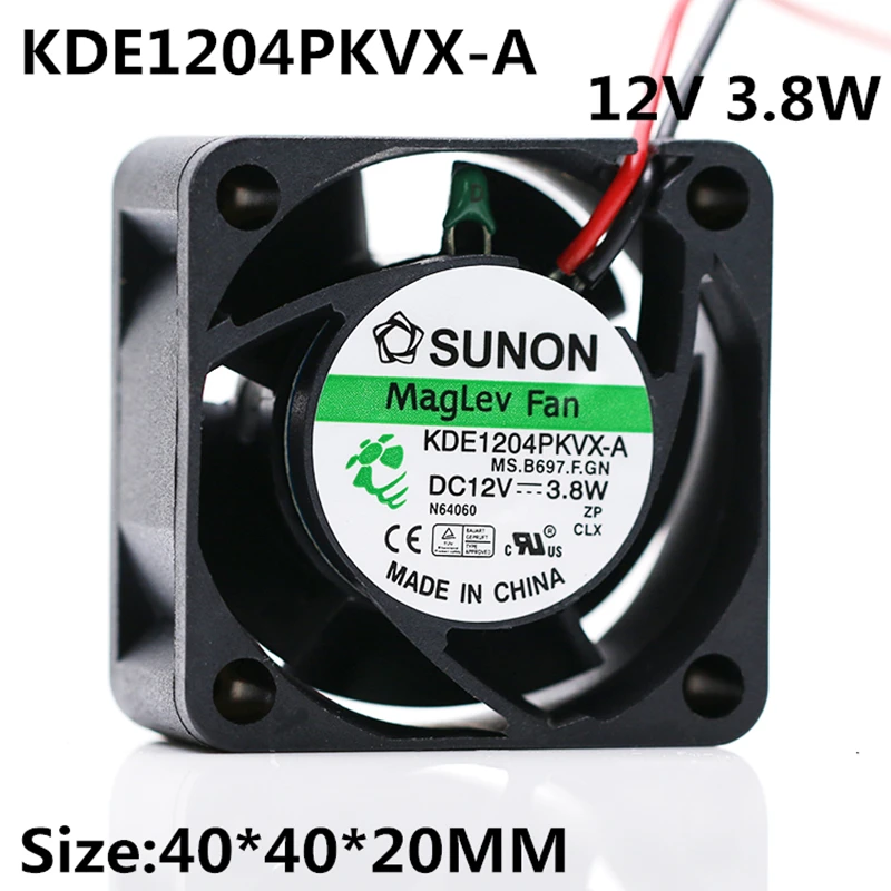 New original for SUNON KDE1204PKVX-A 4020 12V 3.8W 4CM 40*20MM router switch cooling fan