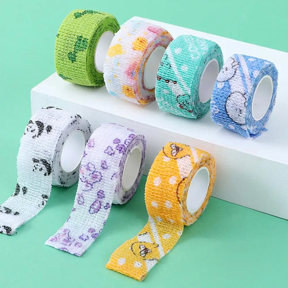 2M/4M Long Assorted Colors Self Adhesive Bandage Wrap Elastic Breathable Cohesive Grip Wrap Tape For Finger Wrist Ankle Sports