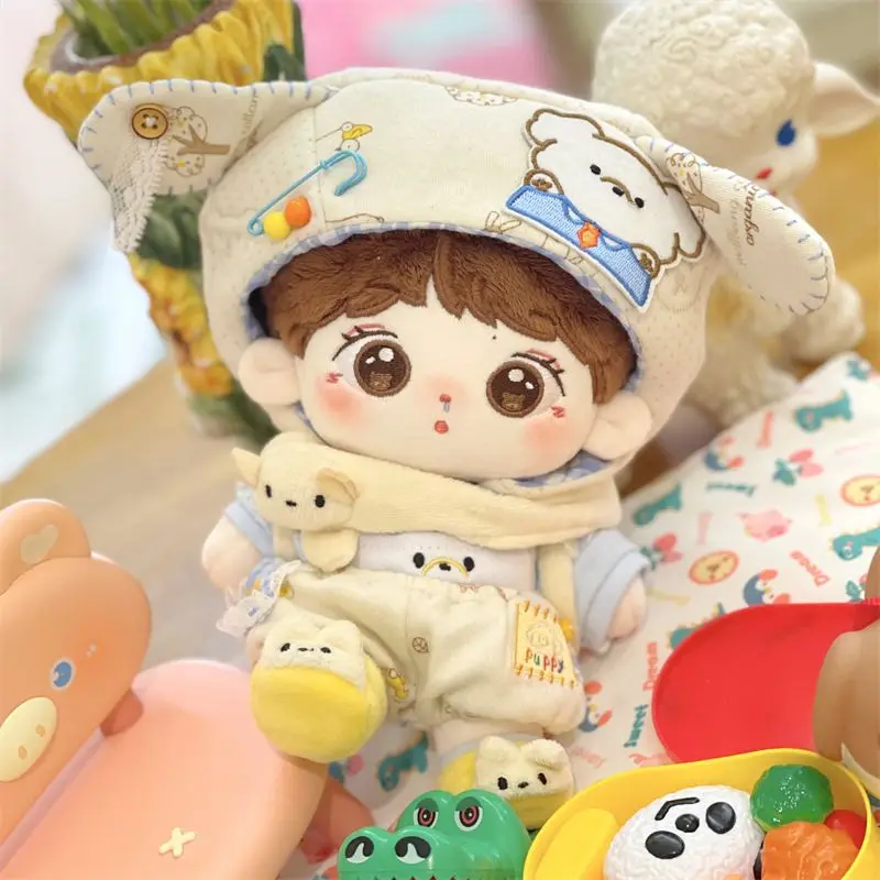 Kawaii In Stock 20cm Wang Yibo Stuffed Plush Change Clothes Naked Mini Doll Cute Soft Toy Minidoll