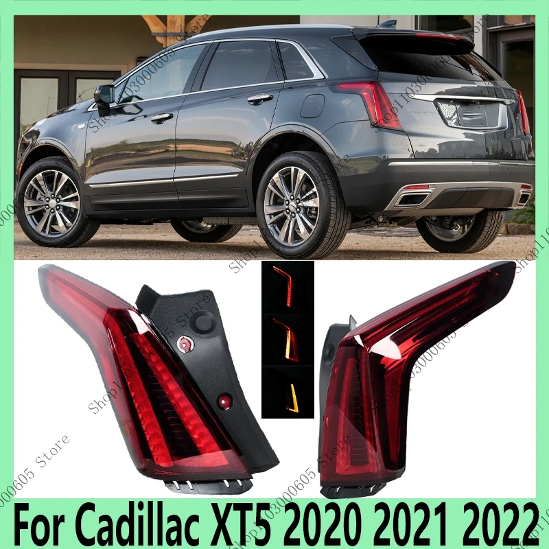 

For Cadillac XT5 2020 2021 2022 Auto Parts Rear Bumper Tail Light Assembly Turn Signal Stop Warning Light Day Running Light