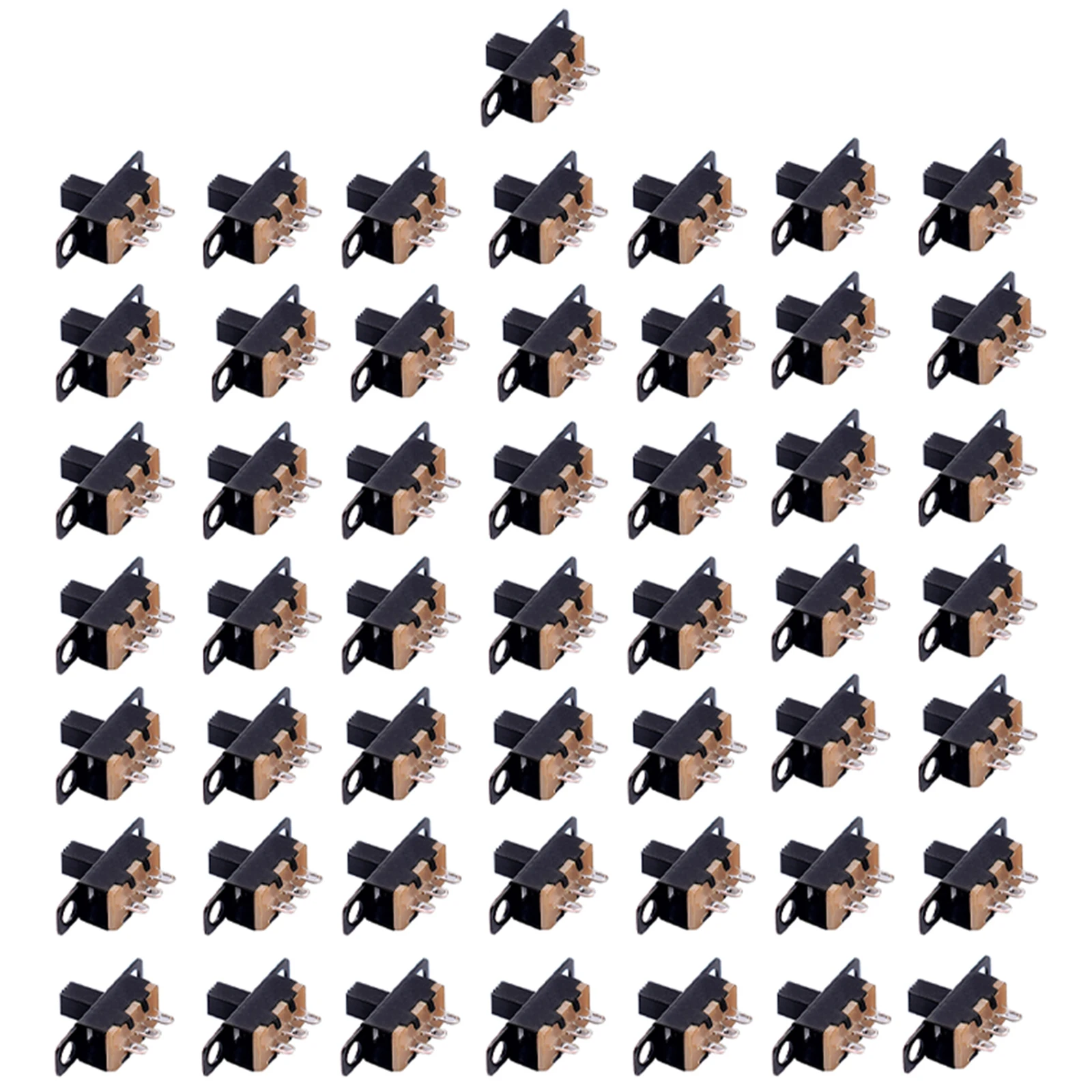 50pcs Mini Slide Switch Panel Mount 2 Position 3 Pin Solder Lug Pin ON/Off SS-12F15 For Lighting Systems Electric Toys