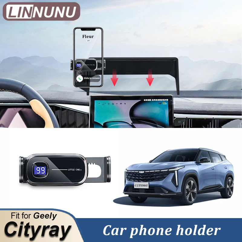 

Автомобильный держатель LINNUNU для мобильного телефона Geely Cityray Boyue Cool 2024 2025, электрический/гравитационный кронштейн, GPS-навигационная подставка, аксессуары