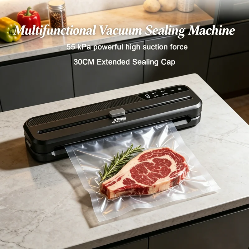 Vacuum Sealing Machine Food Packaging Machine Freshness Sealing Machine Plastic Sealing Machine Includes 10 Free Vacuum Bags view 4