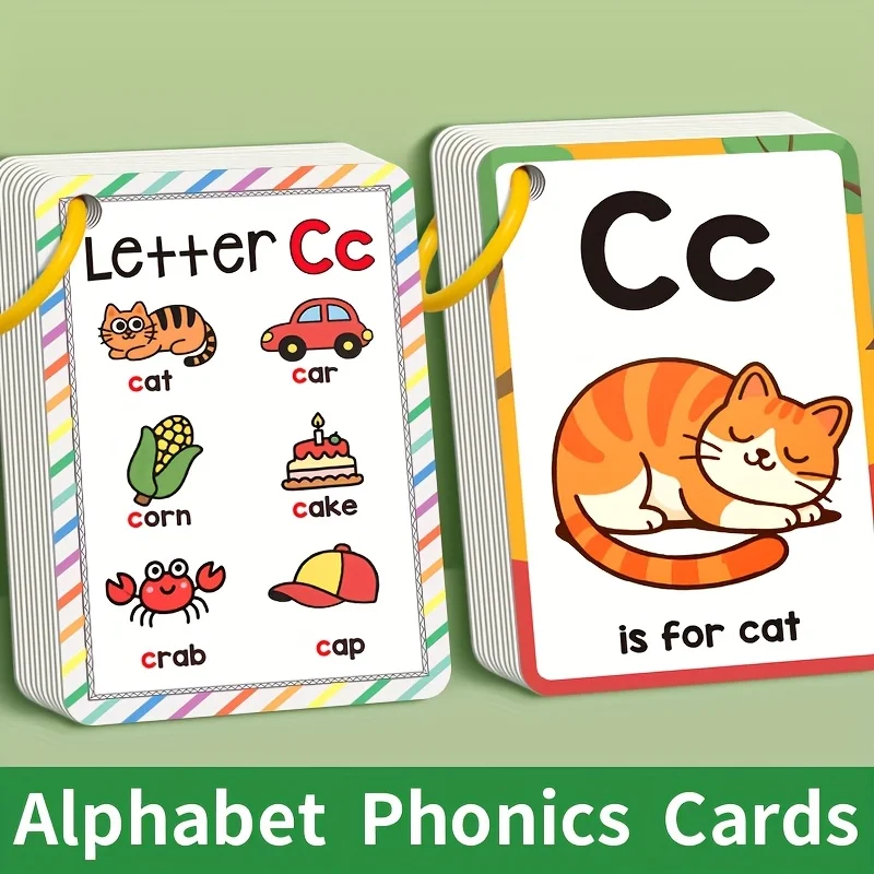 27 English Alphabet Pronunciation Learning Cards - Colorful Alphabet Pronunciation and Phonetic Symbol Flash Cards - Suitable for Children - Early Literacy Development Educational Gift - Interactive Educational Toy - School Supplies Gift