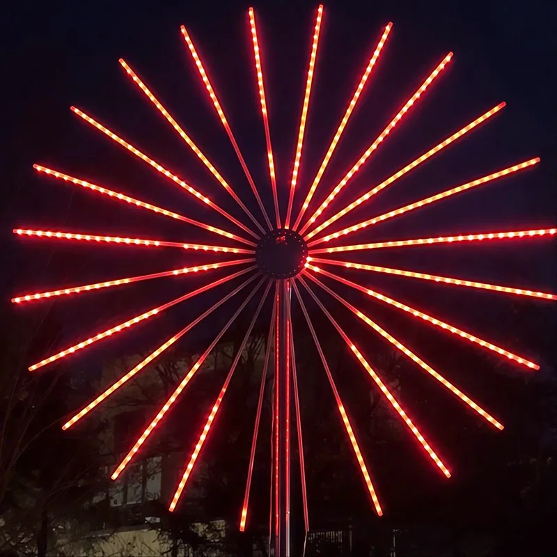 2026 24 Tubes Double-sided Glow Firework Lights, Dancing Function, Digital Sound Control, APP Programmable New Speaker Lights
