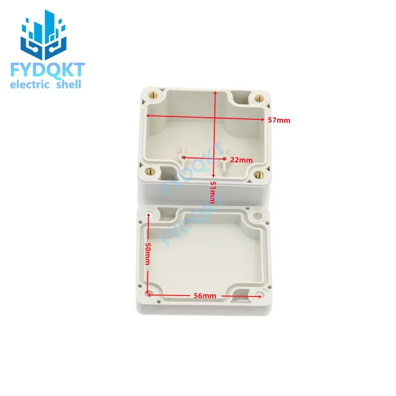 1pcs Grey Black 65x58x35mm ABS Plastic housing Security power supply  Electronic instrument Outdoor wiring waterproof box