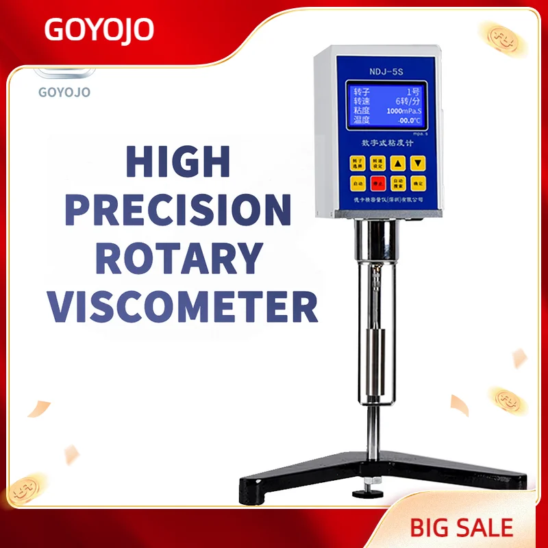 GOYOJO Digital Rotary Viscometer High Precision Paint  Viscosity Meter LCD NDJ-5S/NDJ-8S/NDJ-9S