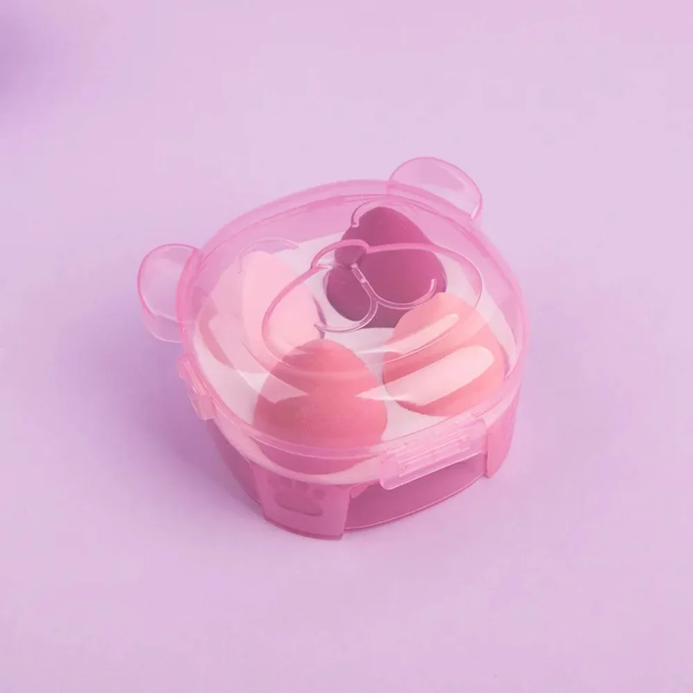 4 قطع من بيضة مكياج التجميل لا تمتص مسحوق مجموعة فائقة النعومة من بودرة القرع جافة ورطبة ذات الاستخدام المزدوج إسفنجة مكياج بيضة مكياج