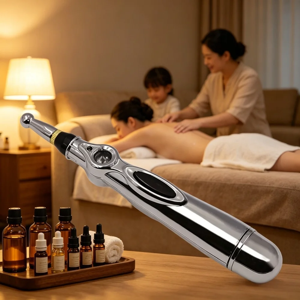 3/5 in 1 Electronic Acupuncture Pen Laser Meridian Energy Pulse Massage Pen Multi Function Massager Point Find Pen for Pain Reli