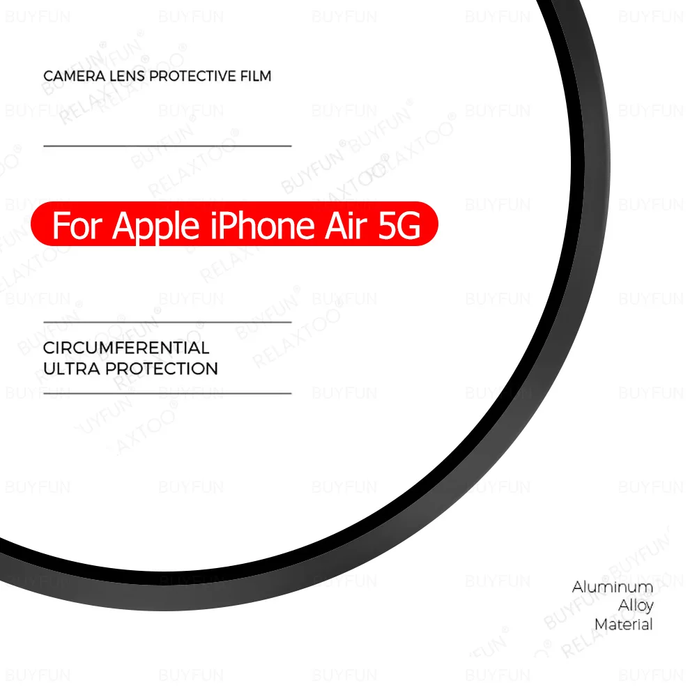 لابل آيفون الهواء 5G 2025 عين النسر المعدنية حامي الكاميرا آيفون اير Airiفون عدسة حلقة غطاء أبل آيفون اير آيفون ايفون #5