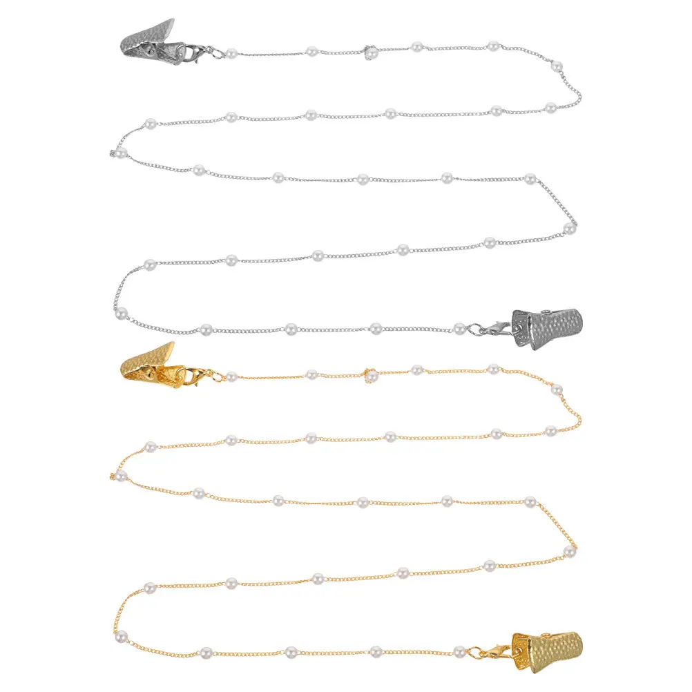 2 قطعة سلسلة النظارات الأنيقة المطرزة، قناع أنيق، حامل الحبل، إكسسوار متعدد الاستخدامات للنساء، نظارات شمسية #1