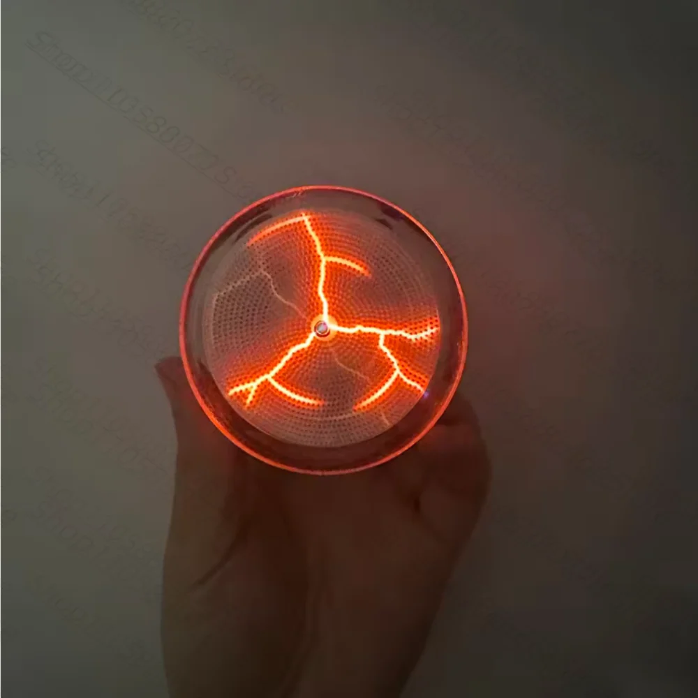 2.5 Inch Plasma Lightning Disk Battery Powered Sound Activated Ion Lamp Night Running Accessory Glow Decor