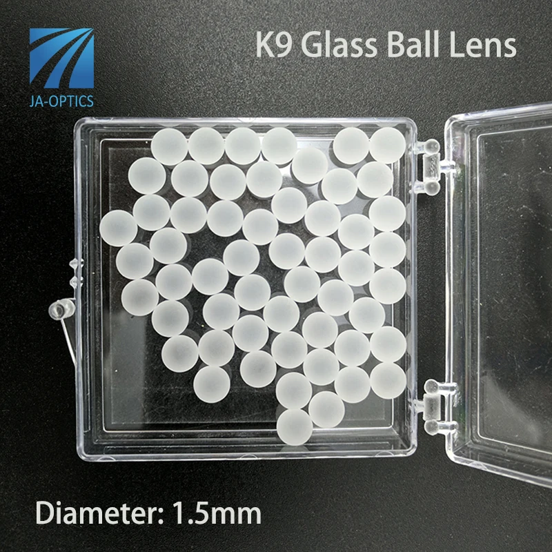 JA-OPTICS Pack of 10 Pcs K9/BK7 Optical Glass Diameter 1.5mm Crystal Spherical Ball Lens