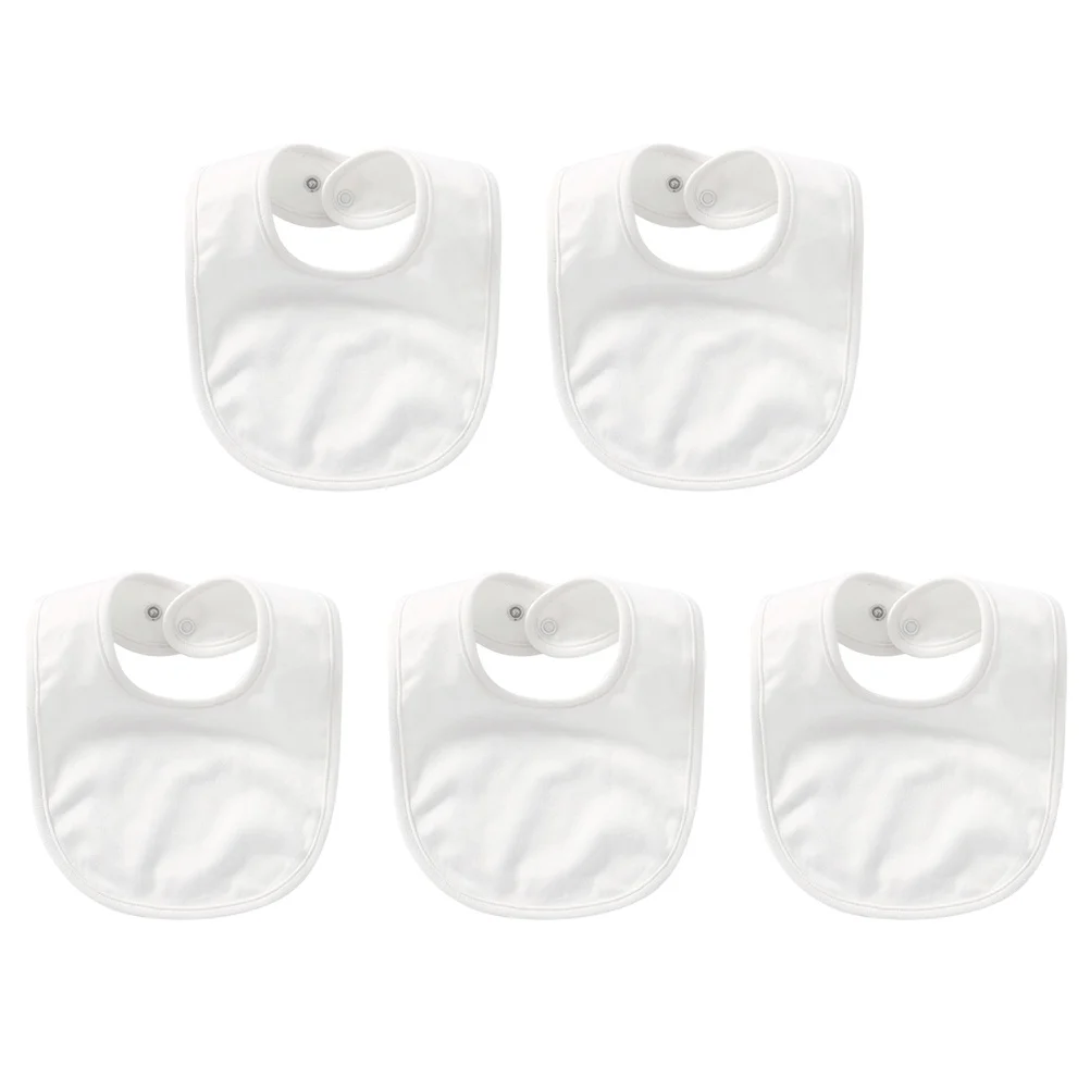 

5 Pcs Newborn Bibs for Eating Feeding Girl Cotton Double Layer with Snaps Handkerchief s Newborns