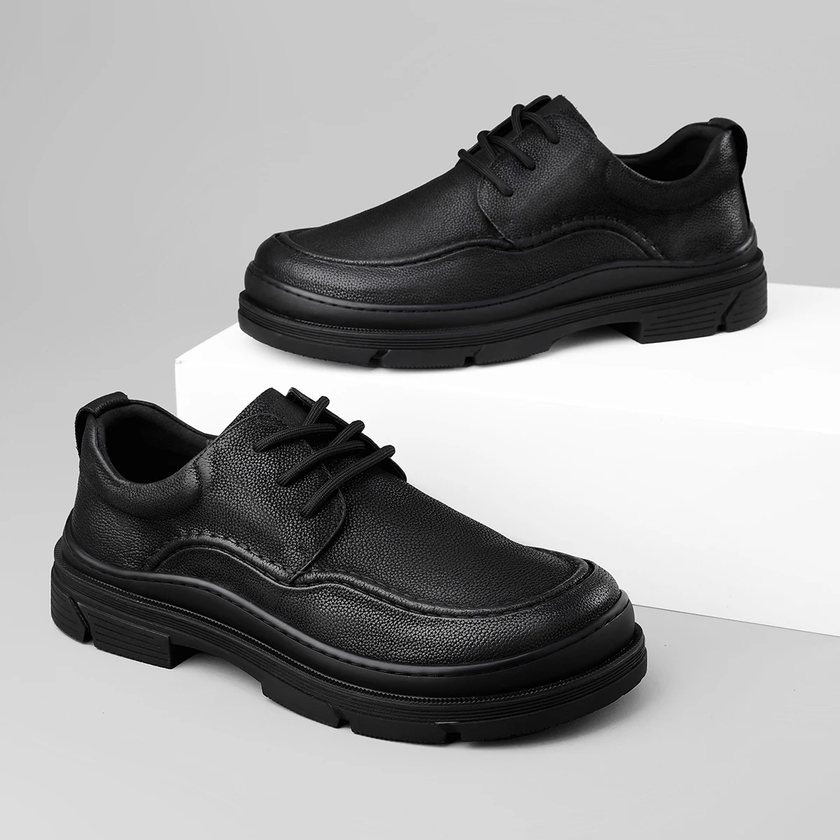 Chaussures d'affaires en cuir à l'offre elles optiques pour hommes, respirantes, confortables, polyvalentes, décontractées Chaussures à gros orteil pour hommes, 230259