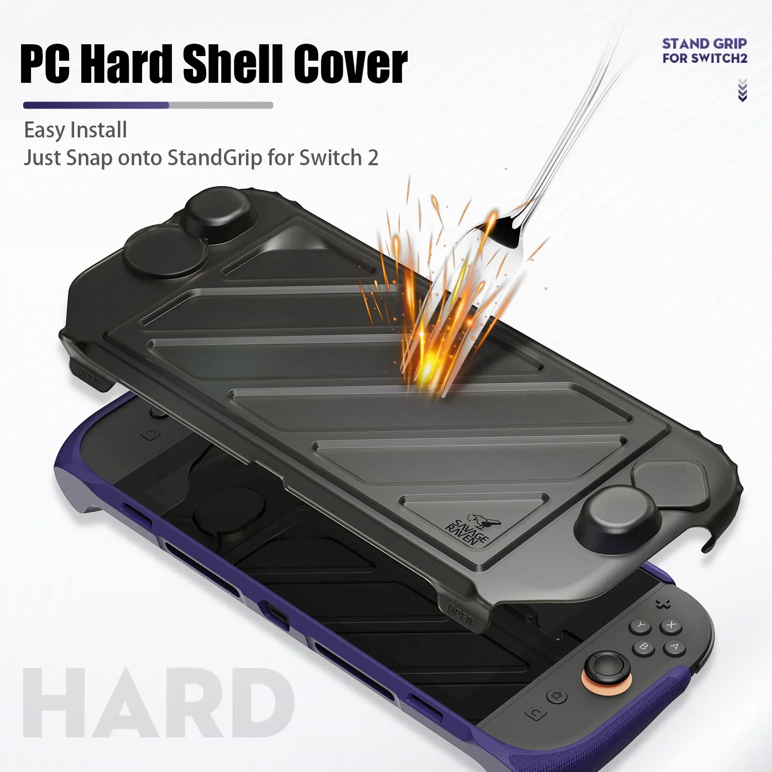 Savage Raven by Skull & Co. HardShell Front Cover Portable