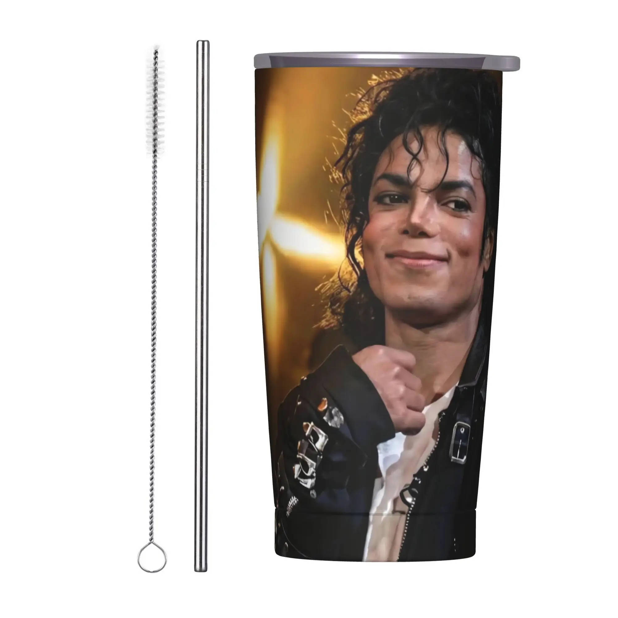 Singer Michael Jacksons MJ Tour 2026 Insulated Tumbler with Straws  Vacuum Coffee Mugs Outdoor Portable Hot Cold Drinks Cup 20oz