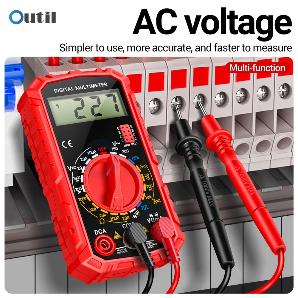 SZ308 Multifunction Multimeter Diode HFE Triode Tester AC/DC Voltage Resistance Current Tester 1999 Count Electrical Multimeter