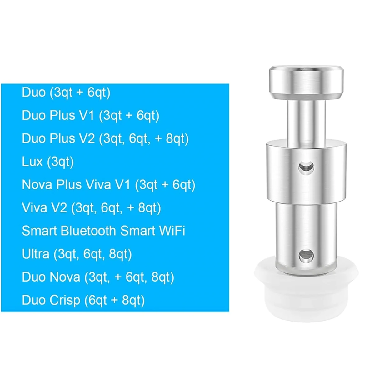 AA05 Float Valve for Instant Pot Replacements with 10 Premium Silicone Sealer Gaskets - Duo 3, 5, 6 Qt, Duo Plus