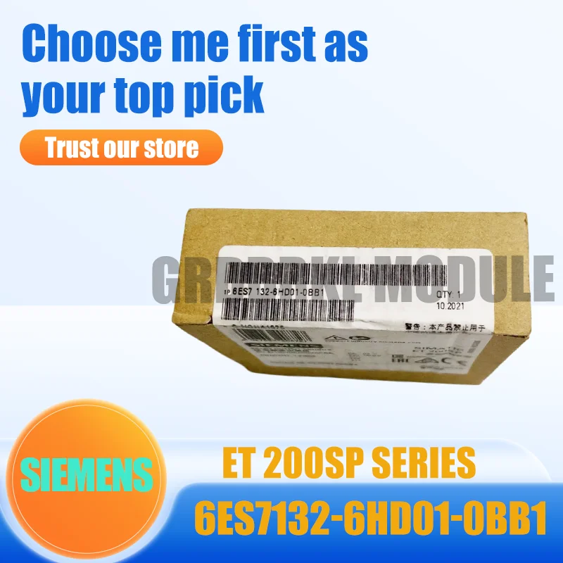 

New Original SIEMENS 6ES7132-6HD01-0BB1 6ES7 132-6HD01-0BB1 ET200SP 4-point relay output module