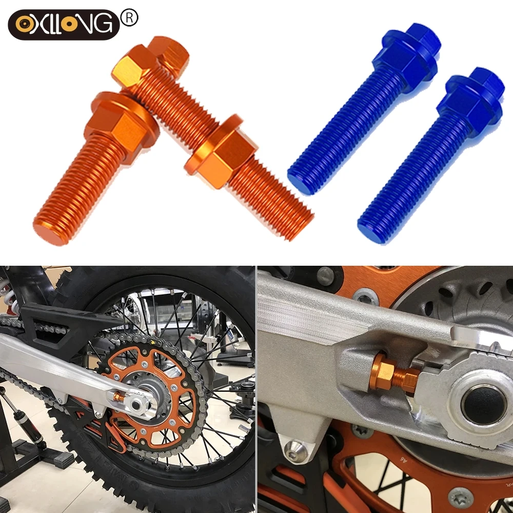 For 105-450 SX/SX-F/ 2006 2007 2008 2009 2010 2011 2012 2013 2014 2015 2016 2017 2018-2021 Rear Axle Blocks Chain Adjuster Bolt