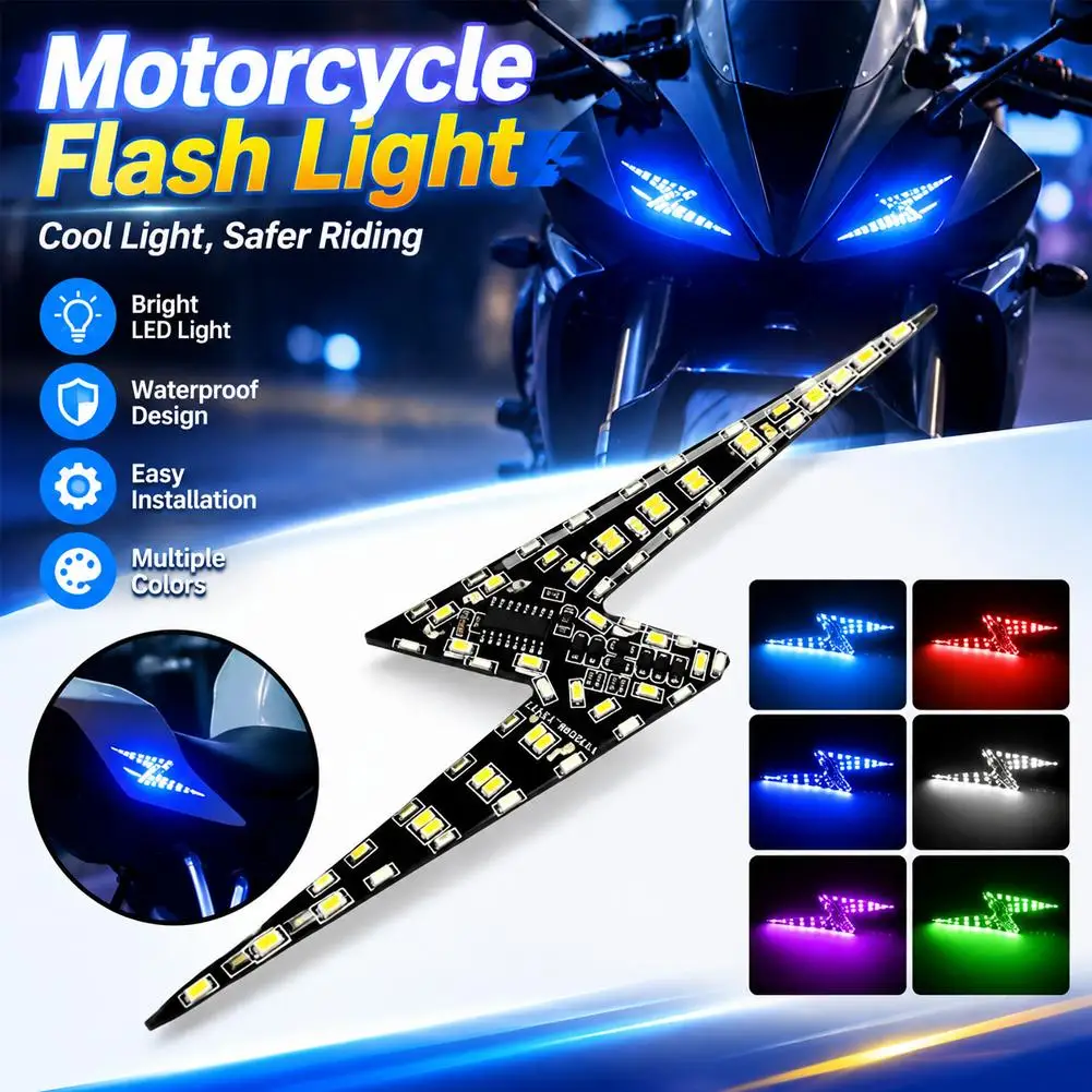 Multi-functional Motorcycle Flash Light Sequential Flowing Turn Signal Brake Tail Lamp LED Motorcycle Lightning Strobe Light