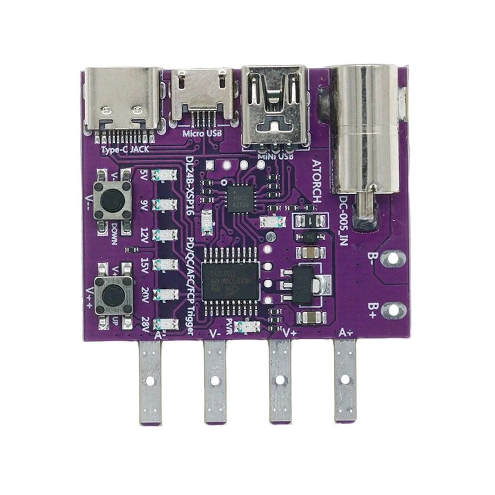 Type-C PD3.1 Fast Charging Protocol Test Board Voltage Meter Deceiver 140W Charger Aging Tool Instrument Parts Accessories