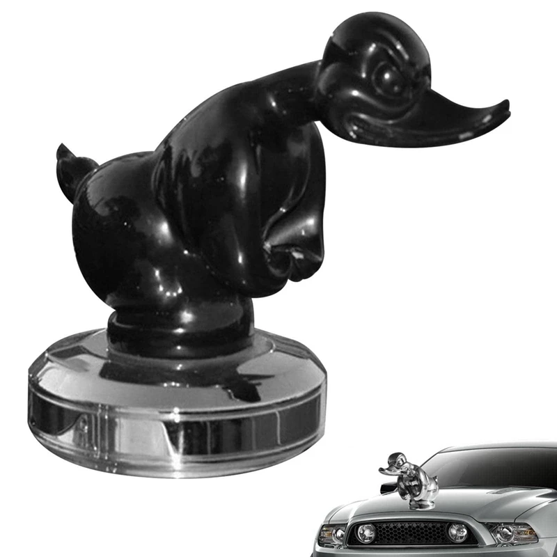 2PCS Angry Rubber Duck Hood Ornament, Car Emblem Convoy Hood Ornaments For Trucks, Cool Duck Ornament Car Emblem