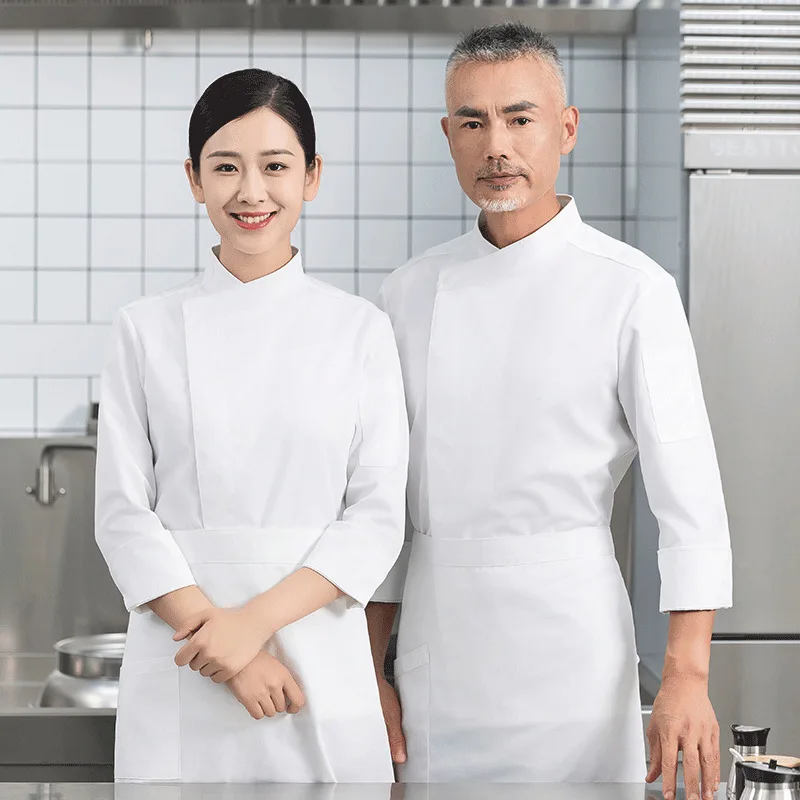 

Chef overalls long sleeves autumn and winter hotel chef uniforms catering tooling canteen back kitchen restaurant clothing hotel