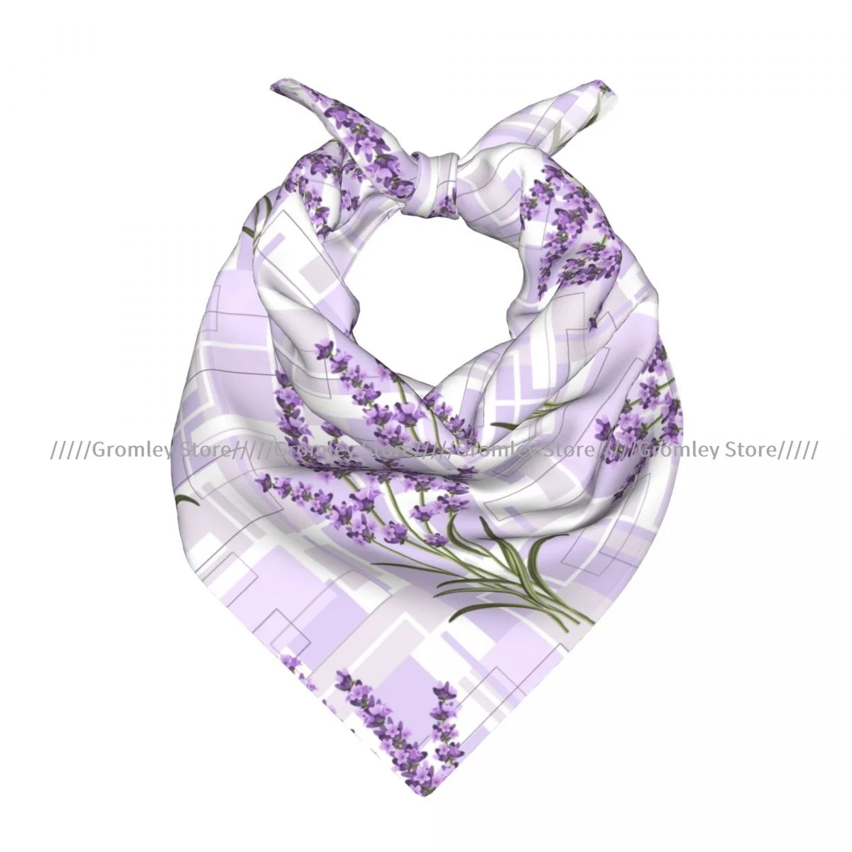 

Geometric Floral With Rectangles Square Bandana Outdoor Sports Headwear Scarf