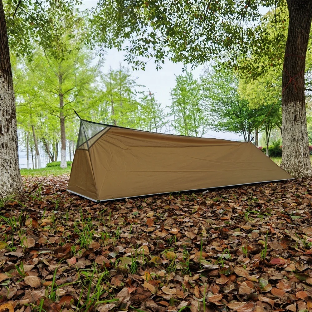 

Легкая 3-сезонная водонепроницаемая палатка-тент из полиэстера Оксфорд с москитной сеткой и тентом-полотном, 1 спальня, для кемпинга