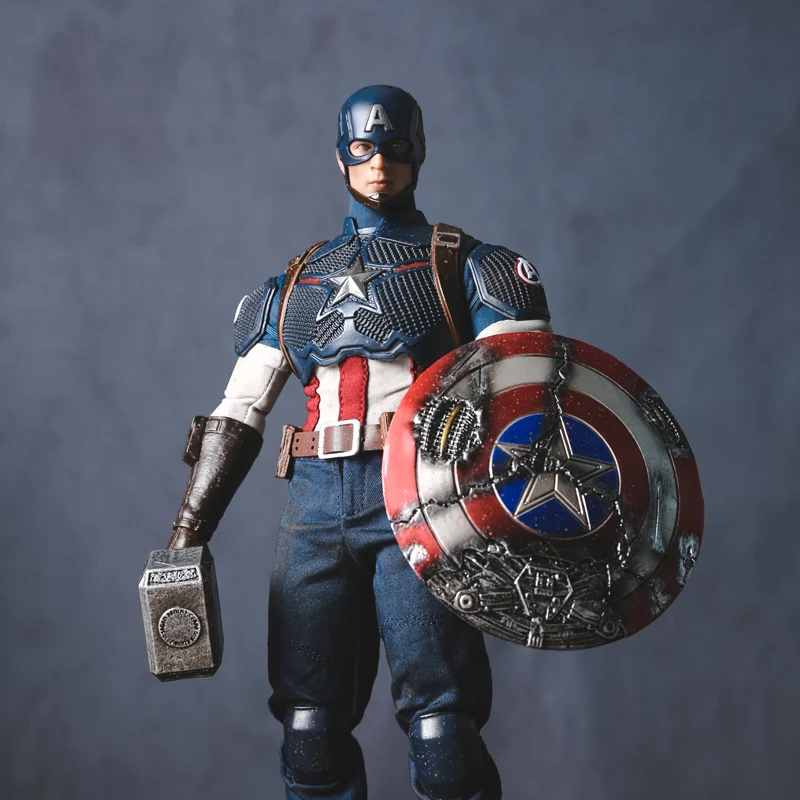 

Marvel 28 Cm Captain America Movie Modeling Avengers Team America Exquisite Realistic Model Toy Collection Desktop Ornaments